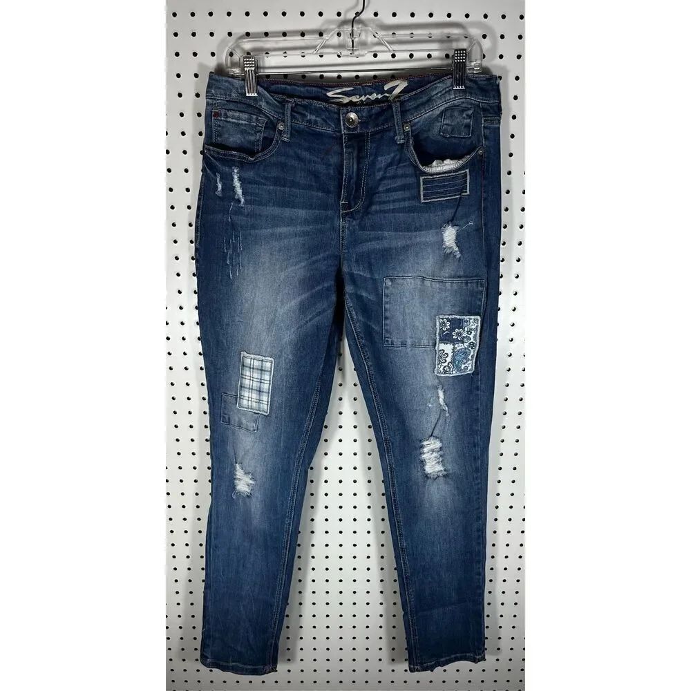 Seven7 patchwork jeans